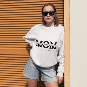 Personalised Modern Mum Kids  Name Mothers Day  Sweatshirt