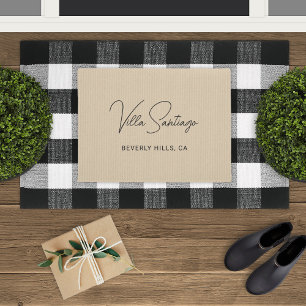 Personalised Modern Name of Home Residence Doormat