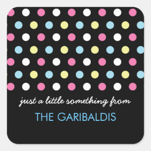 Personalised Modern Neon Polka Dots Gift Tags