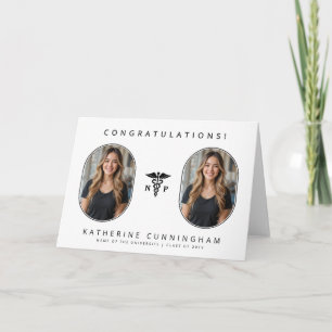 Personalised Modern NP Nurse Practitioner 2 Photo Card