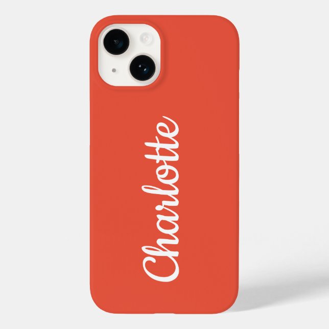 Personalised Modern Orange Case-Mate iPhone Case (Back)