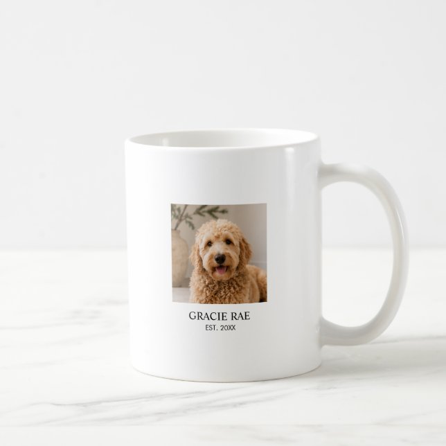 Personalised Modern Pet Photo Coffee Mug (Right)