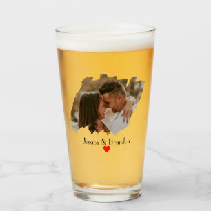 Personalised Modern Photo Beer Glass - Unique Gift