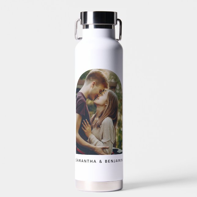 Personalised Modern Photo Keepsake Water Bottle (Front)