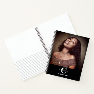 Personalised Modern Photo Monogram Name Sketchbook Notebook