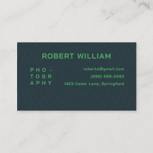 Personalised Modern Photography Photographer Business Card