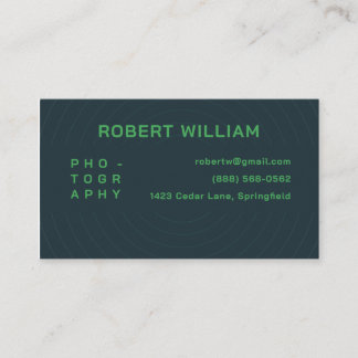 Personalised Modern Photography | Photographer Business Card