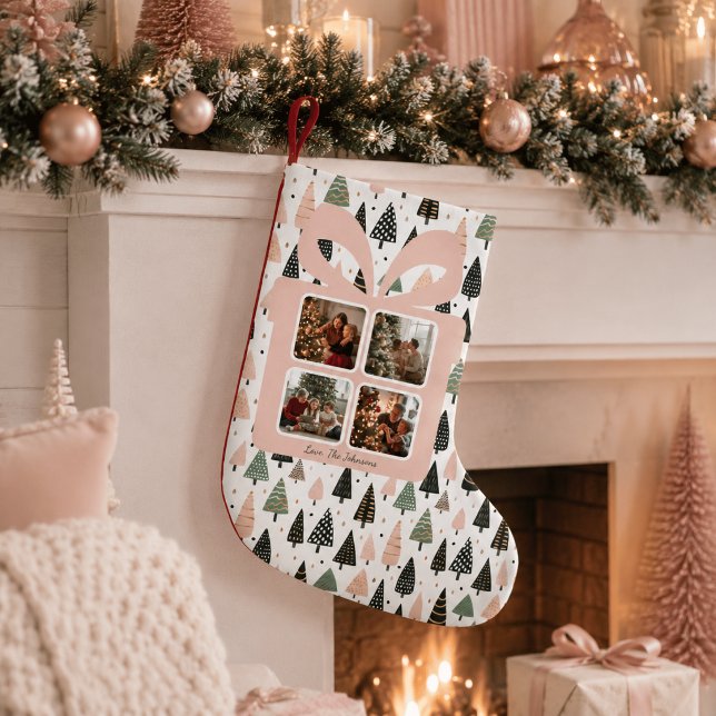 Personalised Modern Pink Christmas  Small Christmas Stocking (Creator Uploaded)
