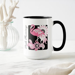 Personalised Modern Pink Flamingo Mug