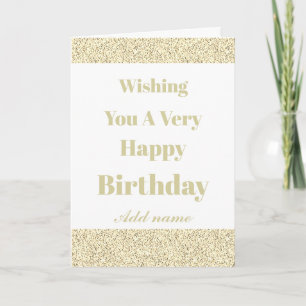 Personalised modern pretty birthday card