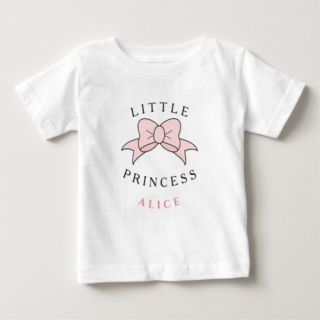 Personalised Modern Princess Baby Girl T-Shirt (Front)