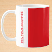 Personalised Modern Red Block Name