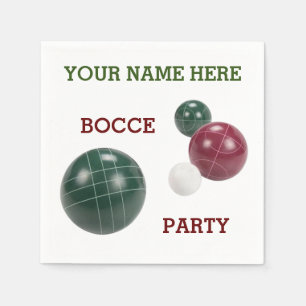 Personalised modern resin bocce balls design napki napkin