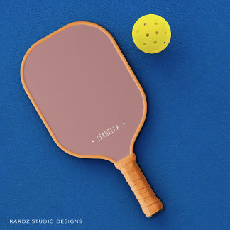 Personalised Modern Rosy Brown Pickleball Paddle