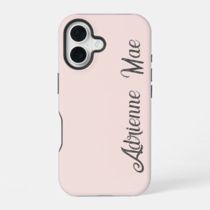 Personalised Modern Script Baby Pink Blush iPhone 16 Case