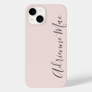 Personalised Modern Script Blush Pink Case-Mate iPhone 14 Case