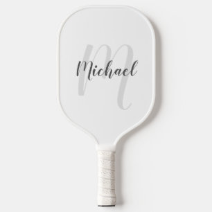 Personalised Modern Script Monogram and Name Pickleball Paddle