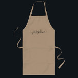 Personalised Modern Script Name Gift Long Apron<br><div class="desc">Hosting a botanical, succulent workshop? How about a cooking class? Give out personalised aprons for your guests with an elegant font script type that will surely delight them. Have the talking about this sophisticated giveaway. Tip: to keep the long swashes at the end keep the small squares at the end...</div>