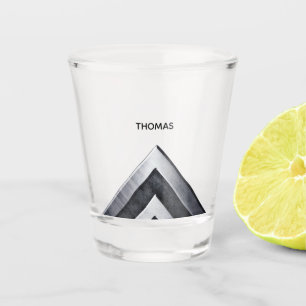 Personalised Modern Silver Metal Pattern Shot Glass