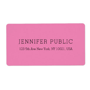 Personalised Modern Simple Designed Pink Template