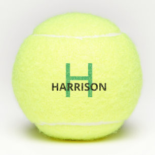 Personalised Modern Simple Guy's Monogram Tennis Balls