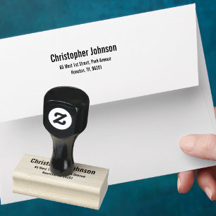 Personalised Modern Simple Return Address Office Rubber Stamp