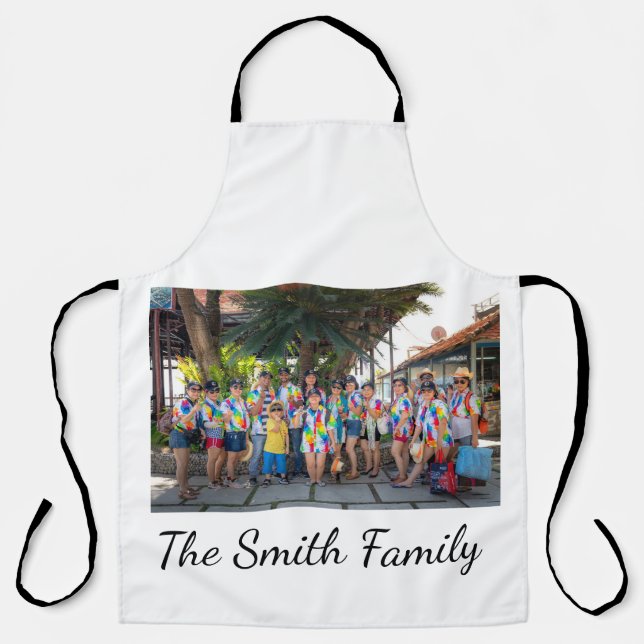 Personalised Modern Simple Reunion Photo   Apron (Front)