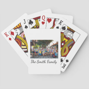Personalised Modern Simple Reunion Photo Playing Cards