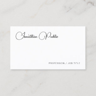 Personalised Modern Simple Typography Template Business Card