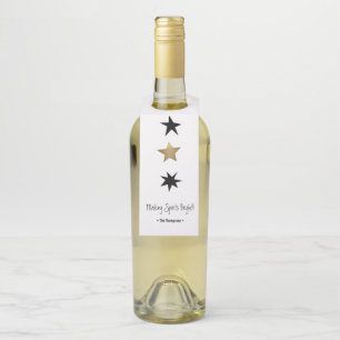 Personalised Modern Stars Modern Christmas Bottle Tag