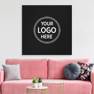 Personalised, Modern, Stylish, Monochrome, QR Code Canvas Print