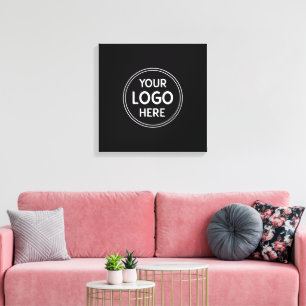 Personalised, Modern, Stylish, Monochrome, QR Code Canvas Print