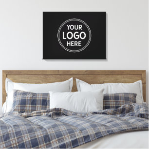 Personalised, Modern, Stylish, Monochrome, QR Code Canvas Print