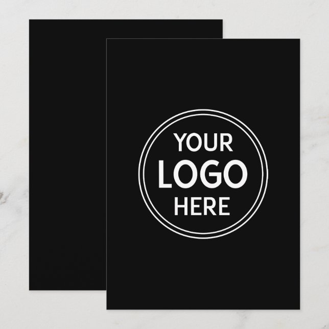 Personalised, Modern, Stylish, Monochrome, QR Code Invitation (Front/Back)