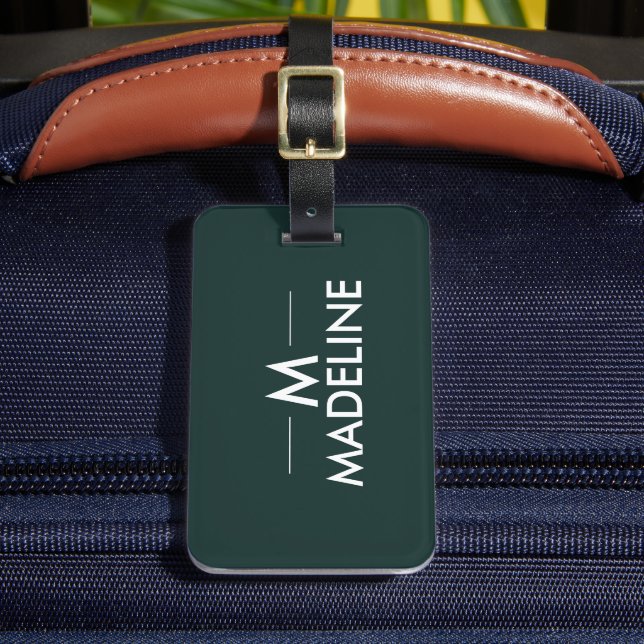  Personalised Modern Stylish Trendy  Luggage Tag (Front Insitu 2)