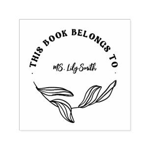 Personalised Modern This Book Belongs To Teacher Self-inking Stamp