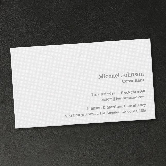 Personalised Modern White Squares Premium Thick Business Card (Personalized Modern White Squares Premium Thick Business Card)