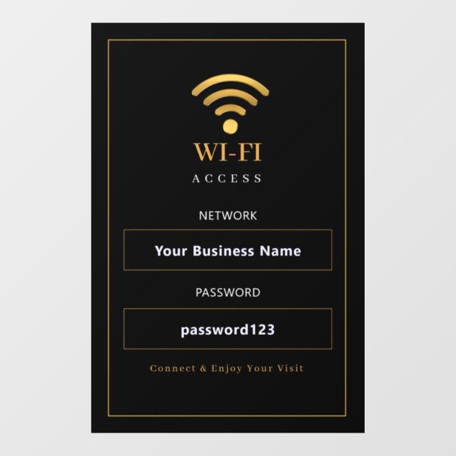 Personalised Modern WiFi Sign (Sheet)