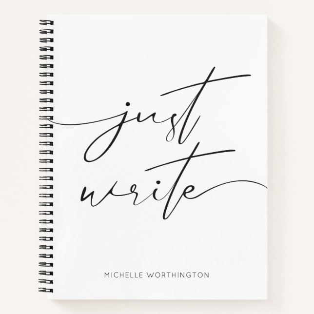Personalised Modern Writer's Journal Notebook (Front)