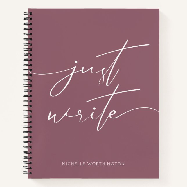 Personalised Modern Writer's Journal Notebook (Front)