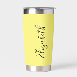 Personalised Modern Yellow Insulated Tumbler