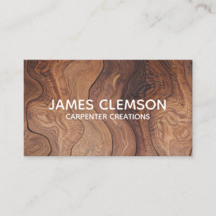 Personalised Moderrn Wooden Carpentry Construction Business Card