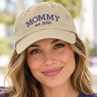 Personalised MOMMY Est. Year Embroidered Hat