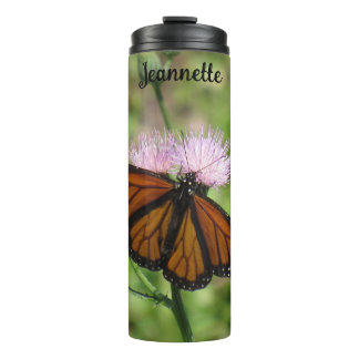 Personalised Monarch Butterfly Thermal Tumbler