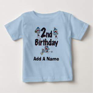Personalised Monkey Baseball 2nd Birthday Tshirt