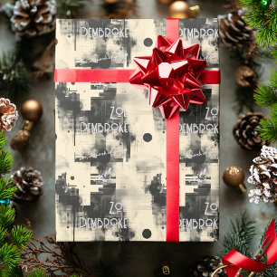 Personalised Monochrome & Silver Elegant Gift Wrap