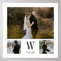 Personalised Monogram 3 Photo Collage