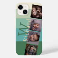 Personalised Monogram 5 Colour Greens w/ Images