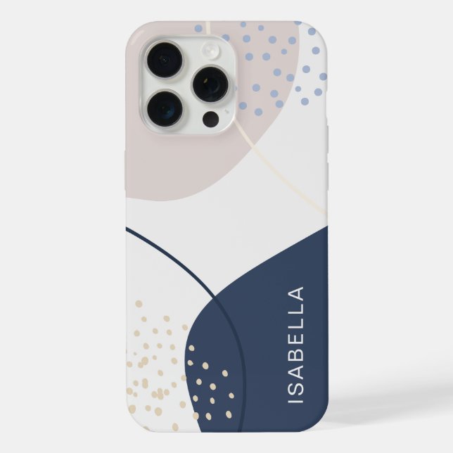 Personalised Monogram Abstract iPhone Case (Back)
