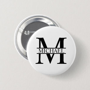 Personalised Monogram and Name 6 Cm Round Badge